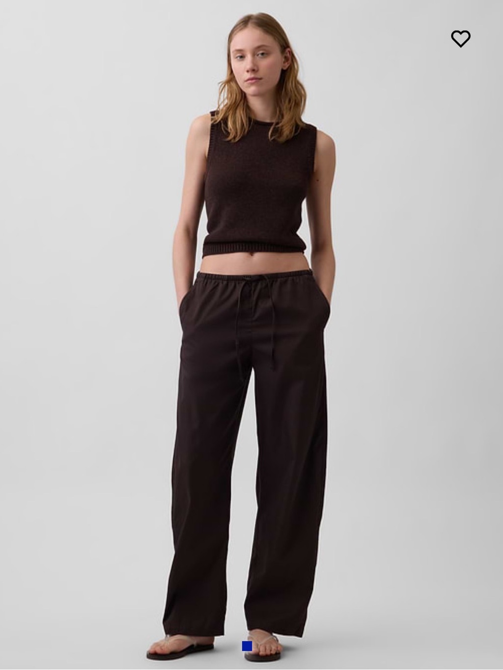 GAP Poplin Easy Barrel Pants